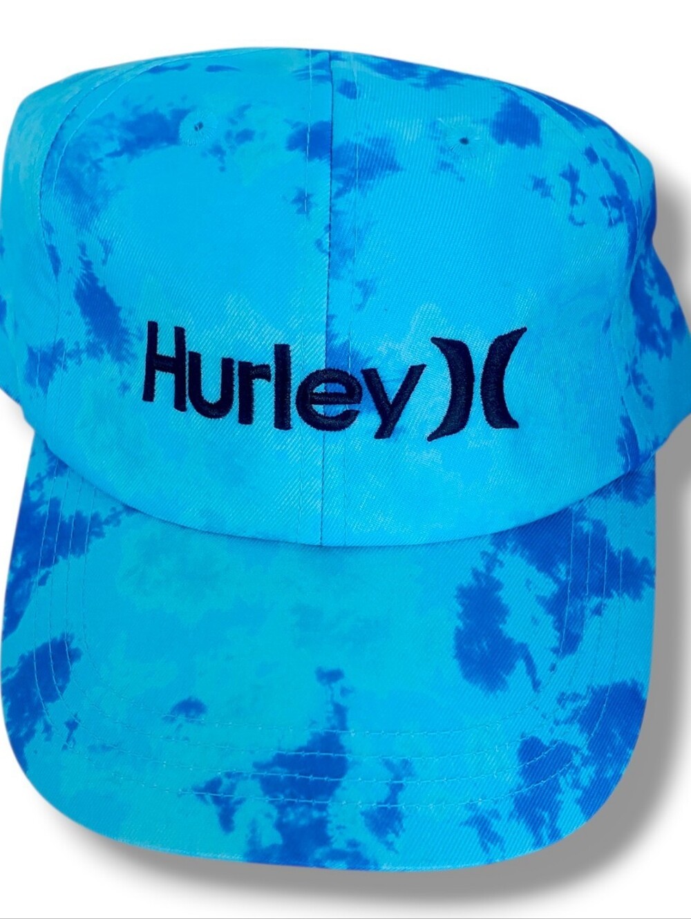 Hurley Abstract Pattern Baseball Cap Hat, Adjustable, One Size Youth Blue